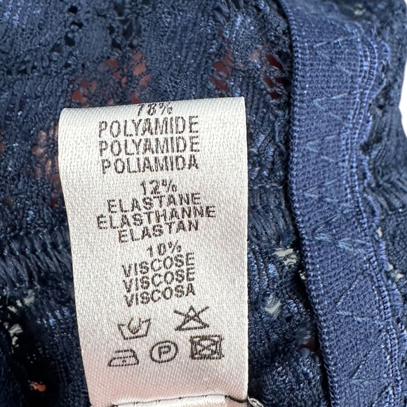 Cosabella Sweetie Bralette Lace Navy Blue Women's Large L Lingerie Top - Picture 4 of 5
